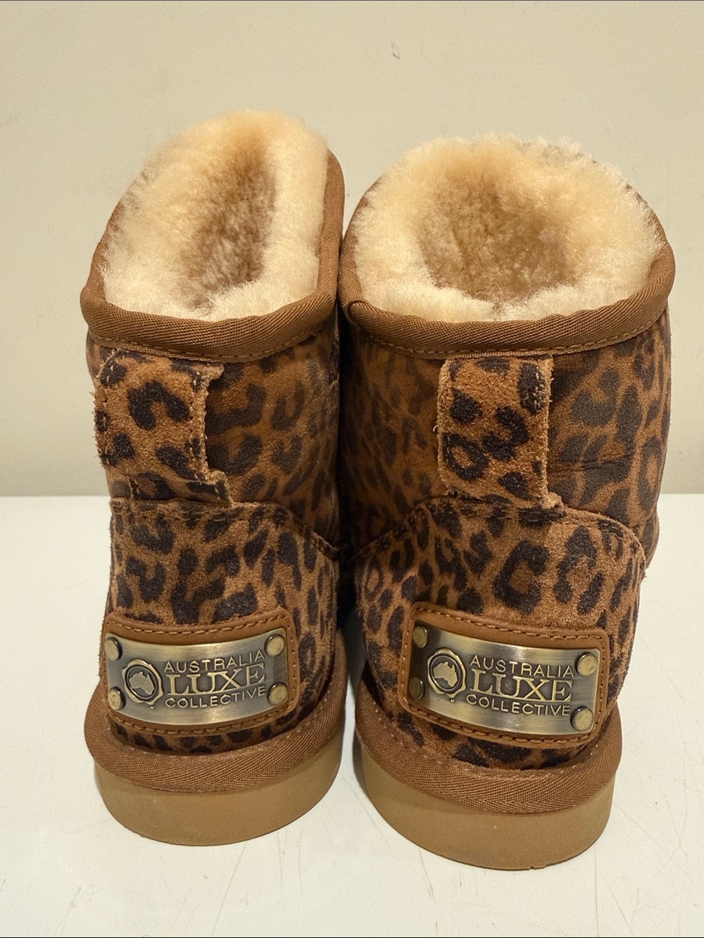 Australia Luxe Collective Kids Leopard Print Shearling Boots - Brown